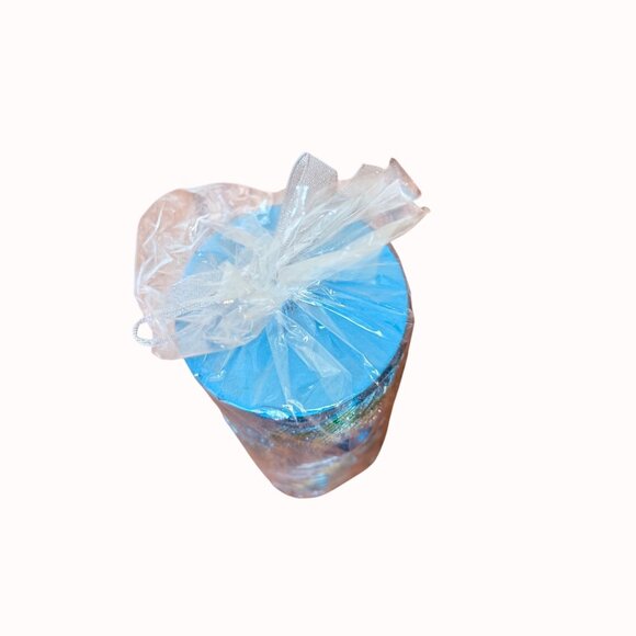 Pier 1 Imports Peacock Candle Rhinestone Feather Pillar Elegant Home Décor Gift - Picture 7 of 14